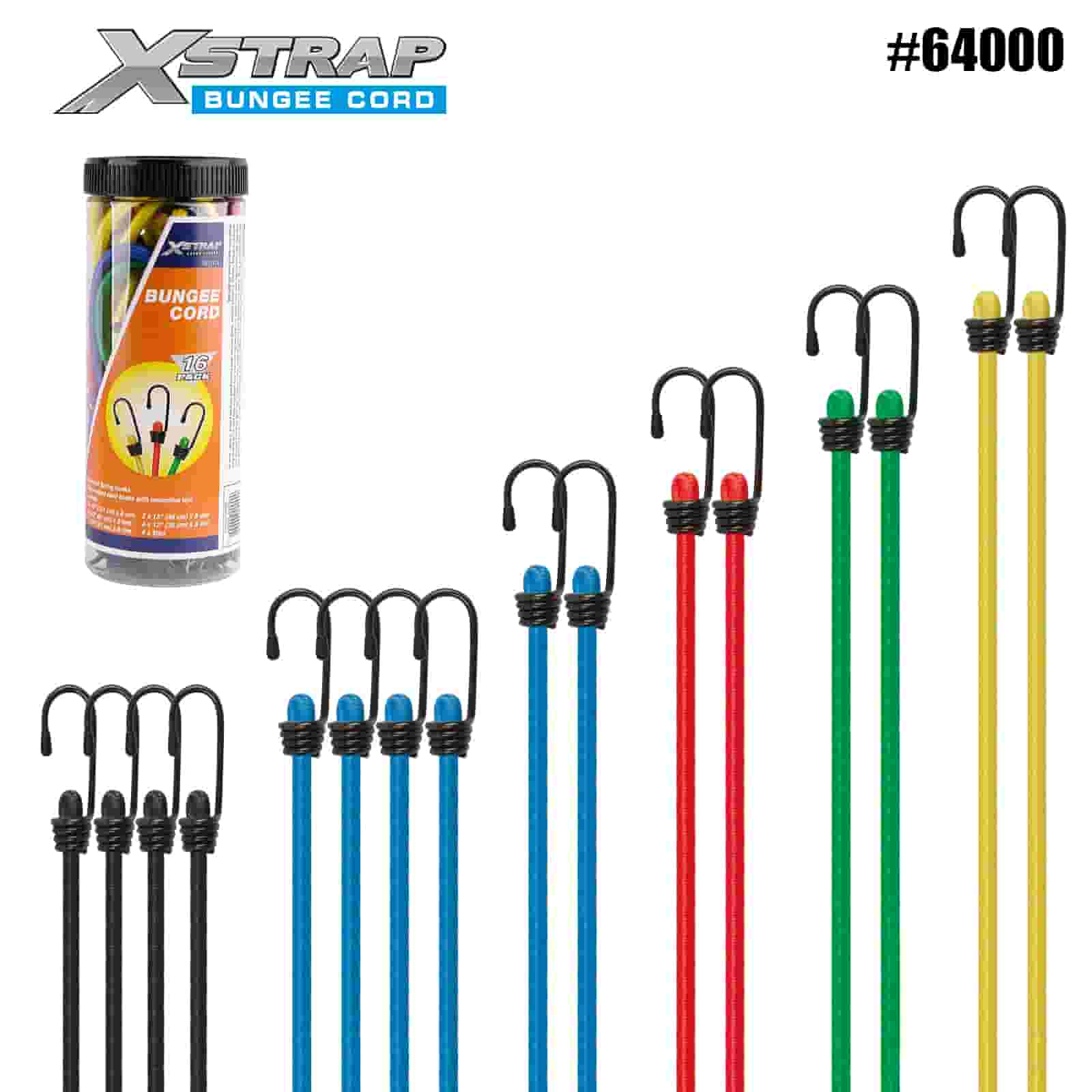 Xstrap 64000 16PK Bungee Cords Set 8mm x 12